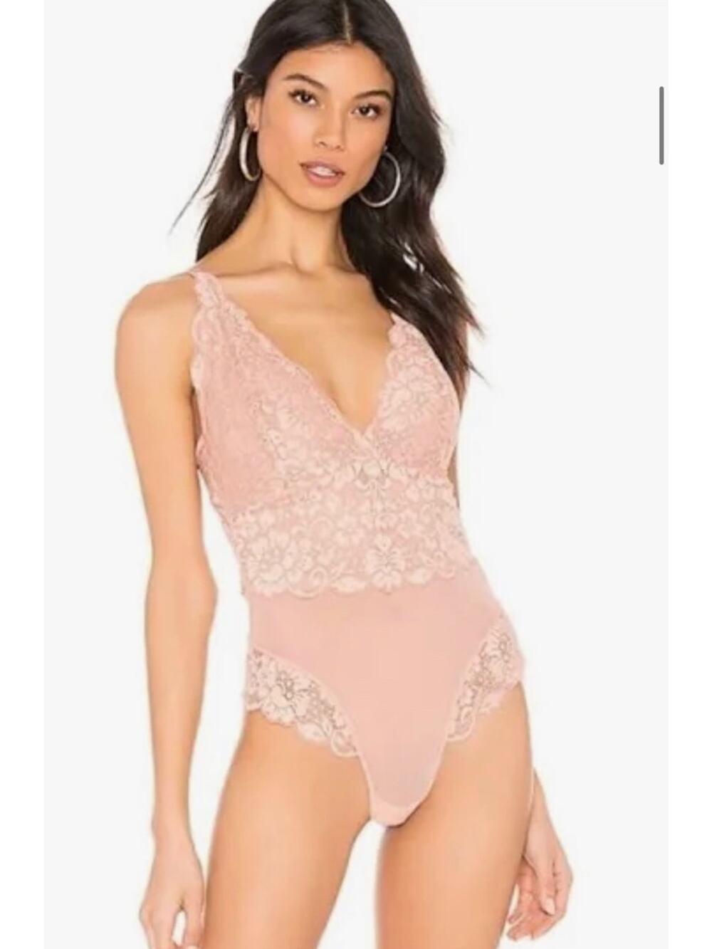 We are HAH Smarty Pants Sexy Bodysuit Copper Rose Size Large NWT
